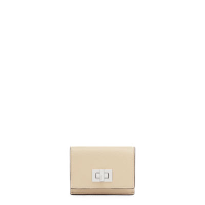 ピーカブー マイクロ 三つ折り財布 - ベージュレザー 財布 | Fendi