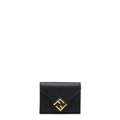 FF Diamonds Wallet - Black leather wallet | Fendi