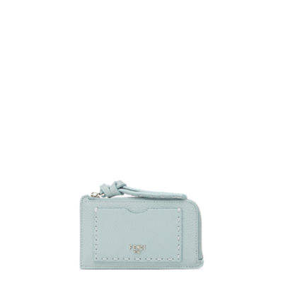 Peekaboo Card Case - Light blue Selleria card holder | Fendi