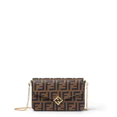 [Fendi] Medium FF Diamond Zipper Wallet - ☆送料込☆ FF Diamonds Zip Around Medium Leather Black | Fendi