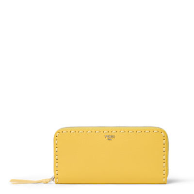Selleria Zip Around Large - Yellow | FENDI US