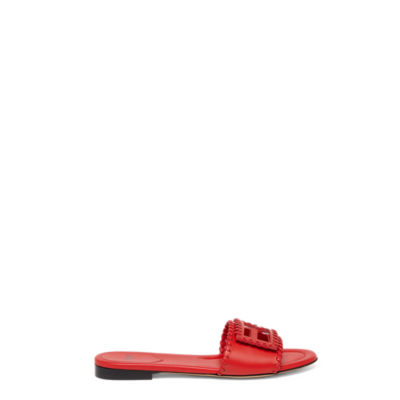 Baguette - Red leather slides | Fendi