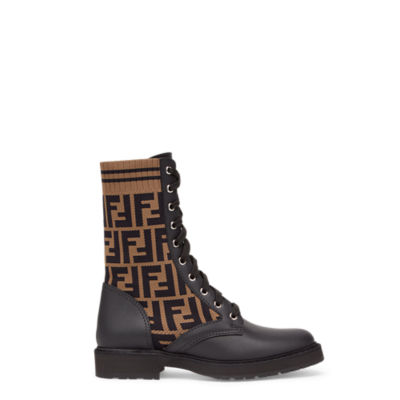 Fendi, Shoes, Fendi Rockoko Double F Logo Combat Boot 39