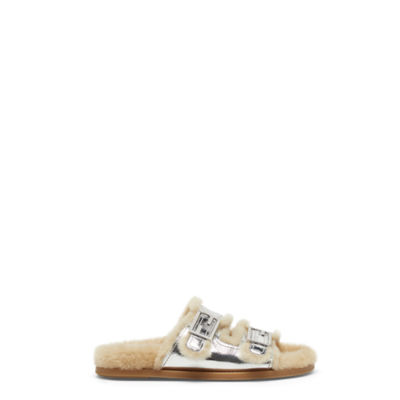 Silver best sale fendi slides