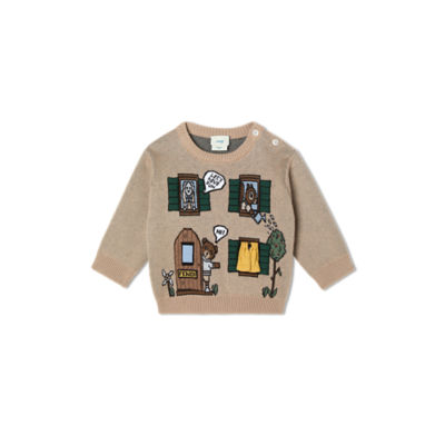 Baby sweater - Beige | FENDI US