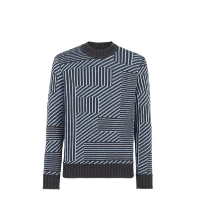 Sweater - Multicolor jacquard yarn sweater | Fendi