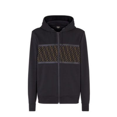 fendi black cotton sweatshirt