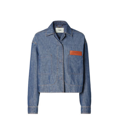 FENDI サテンジャケット Jacket - Blue | FENDI US