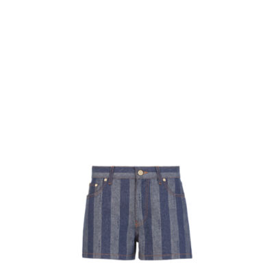 Short Jeans Blue Pequin denim short pants Fendi