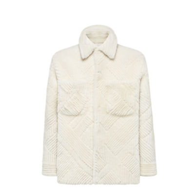Jacket - White shearling overshirt | Fendi