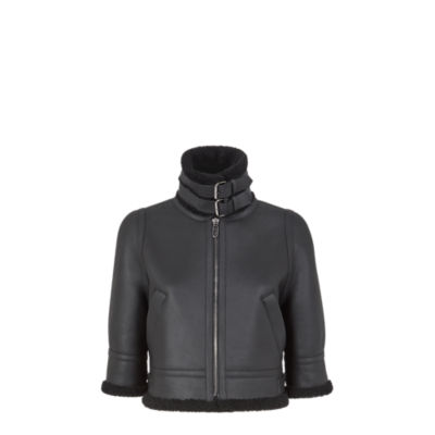 フェンディボンバージャケット ボンバージャケット レザー ブラック | Fendi