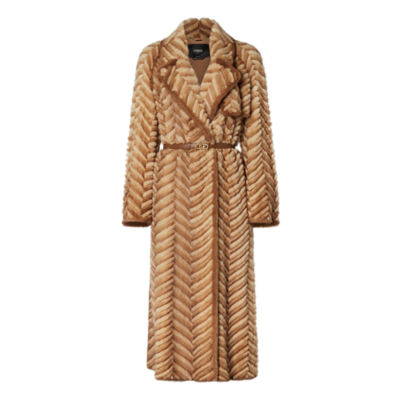 コート FENDI SS25 Camel suede coat (FPS901AUON F1SA0) Coat Wool Beige | Fendi