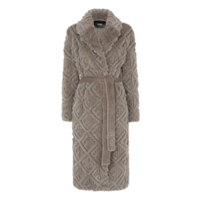 コート Fendi Ivory Polyester Blend Overcoat Overcoat Wool Beige | Fendi