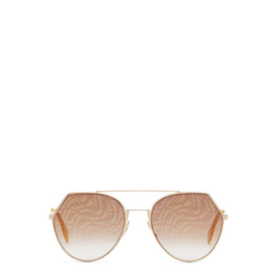 Fendi eyeline mitered aviator sunglasses on sale