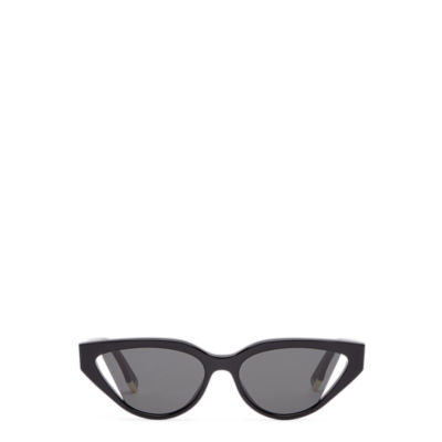  Fendi Women's Cat Eye Sunglasses, Black/Dark Grey, One