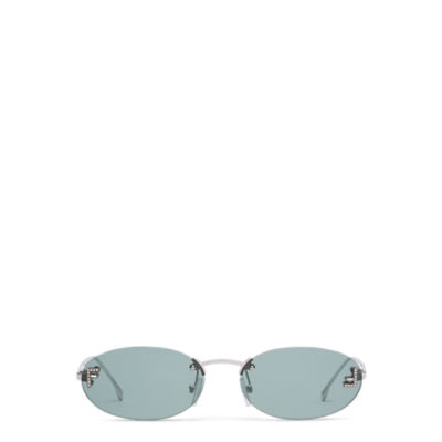 Fendi First Embellished Oval Sunglasses in Black - Fendi