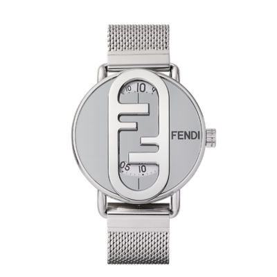 FENDI O'LOCK 40079 Ruthenium Gold FF Lock Logo Unisex Metal