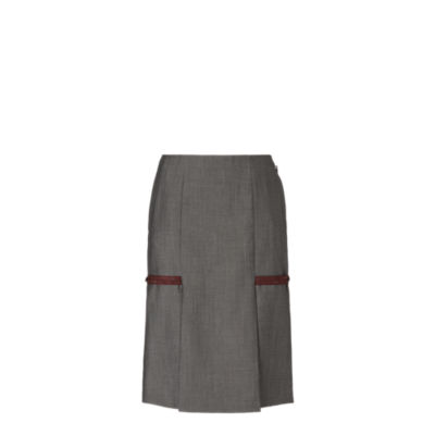 スカート ウール グレー | Fendi