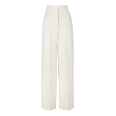 Pants - White wool and silk pants