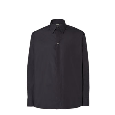 Tシャツ・カットソー FENDI FW24 Black wool shirt (FS1275ASCH F0QA1) T-Shirt Cotton Black | Fendi