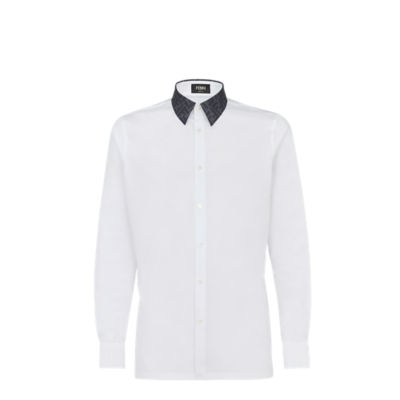 FENDI フェンディ コルセットデザインコットンシャツ ホワイト レディース約59cm