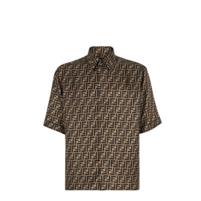 Shirt - Brown silk shirt | Fendi