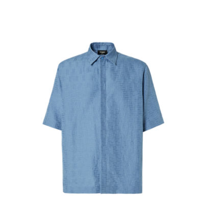 Tシャツ・カットソー FENDI SS25 Light blue chambray shirt (FS1321AUWX F0LQ0) Shirt Denim Light blue | Fendi