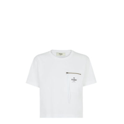 Tシャツ - ホワイトジャージー Tシャツ | Fendi