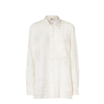 新発売 Shirt Fendi | White Fabric ジャケット・アウター