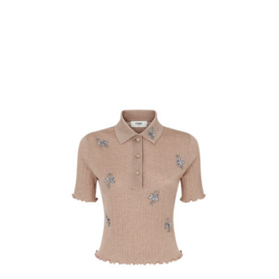 Tシャツ・カットソー FENDI Women Tops FS9715ASNIF1RX9 Brown FENDI Women's T-shirt | eBay