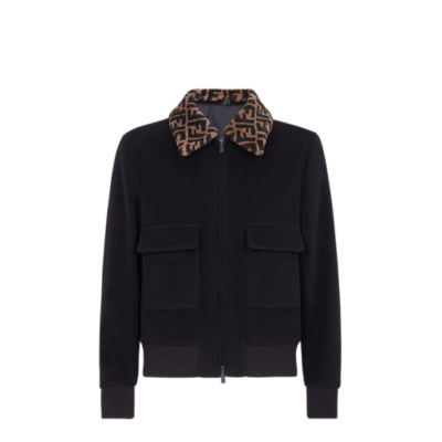 Jacket Black wool jacket Fendi