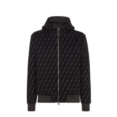 Louis Vuitton White & Black Knit Zip Jacket S