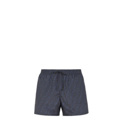 FENDI monogram-print chino shorts - Blue