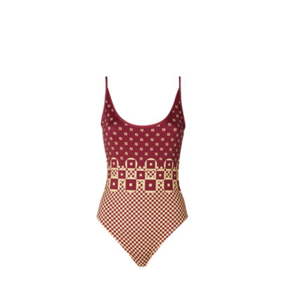 ワンピース水着 FENDI Micro patchwork one-piece swimsuit (FXBA53AT8T F1MVR) FXBA53AT8TF1MVR_01