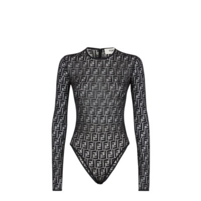 FF-motif high-neck bodysuit, FENDI