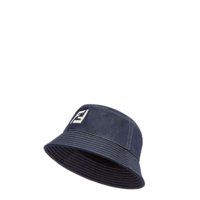 Hat - Blue denim bucket hat | Fendi