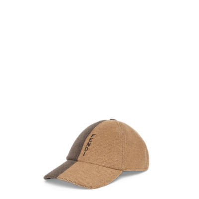 Hat - Brown wool and cashmere baseball cap | Fendi