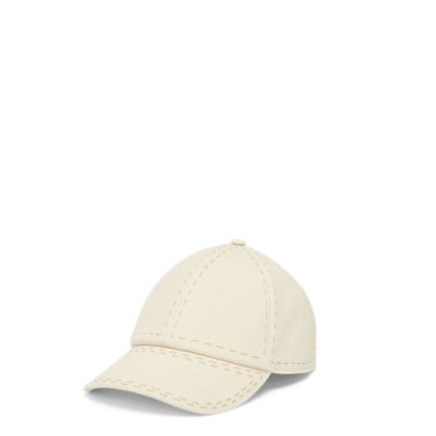 almond beige FF-motif cotton baseball cap FENDI FXQ964-AN9U