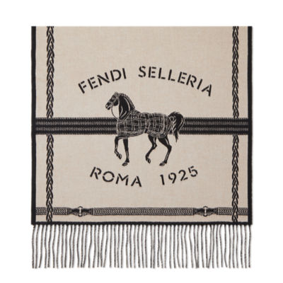 FENDI 100%ラムウール ストール　A07 Selleria Scarf - Gray | FENDI US