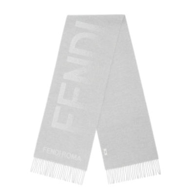 Fendi Scarf Grey wool and cashmere scarf Fendi