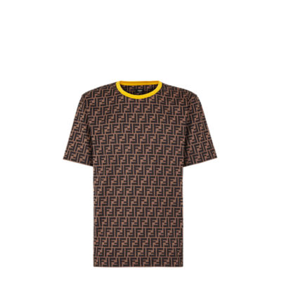 T-Shirt - Brown cotton T-shirt | Fendi