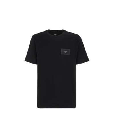 T-Shirt - Black jersey T-shirt