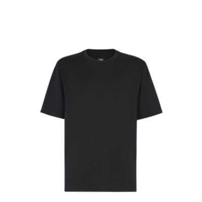 Tシャツ - ブラックコットン Tシャツ | Fendi