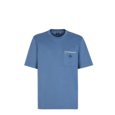 T Shirt Blue cotton T shirt Fendi