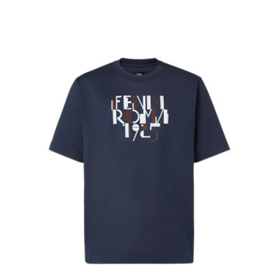 FENDI Ｔシャツ　4Ａ T-Shirt Cotton Blue | Fendi