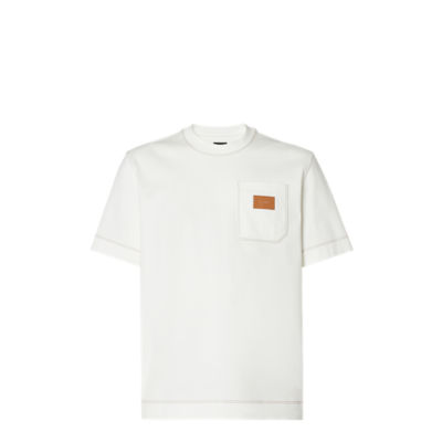 FENDI ホワイト 半袖Tシャツ　リブニットtシャツ Tシャツ コットン ホワイト | Fendi