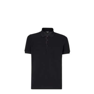 Tilståelse symbol brænde Polo shirt - Black piqué polo shirt | Fendi