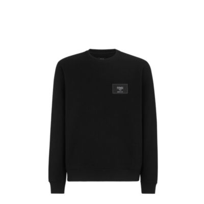 Fendi black store cotton sweatshirt