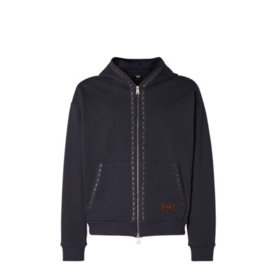 FENDI ネイビーブルー コットン スウェットシャツ