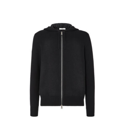 FENDI ブラック カシミア FFズッカ スウェットシャツ